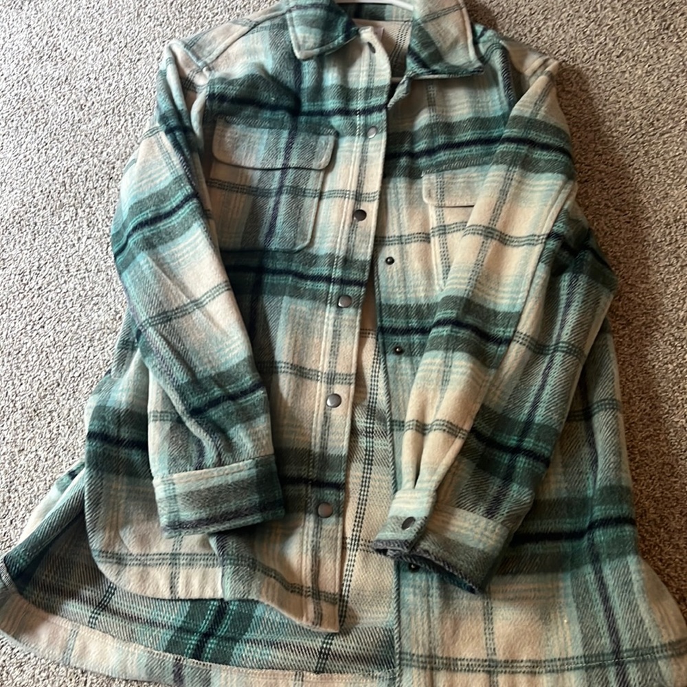 Oversized shacket